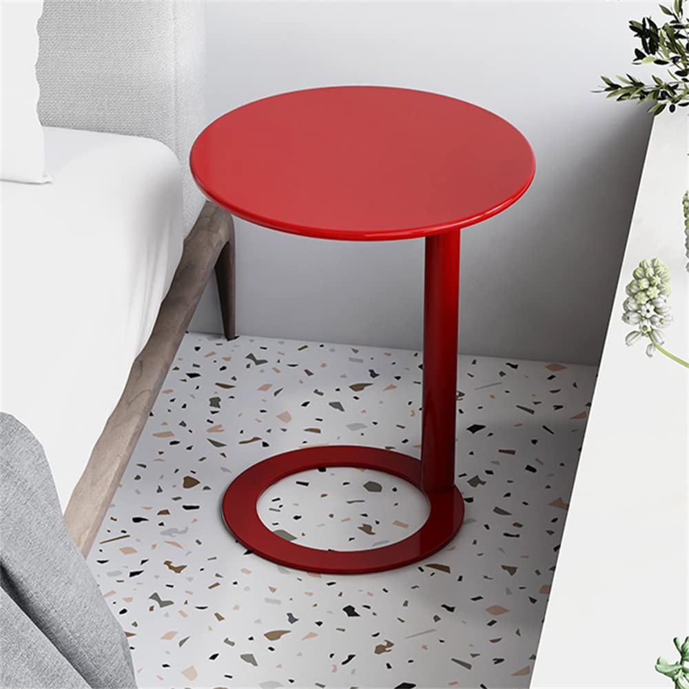 Modern Round Metal End Table - 19.5