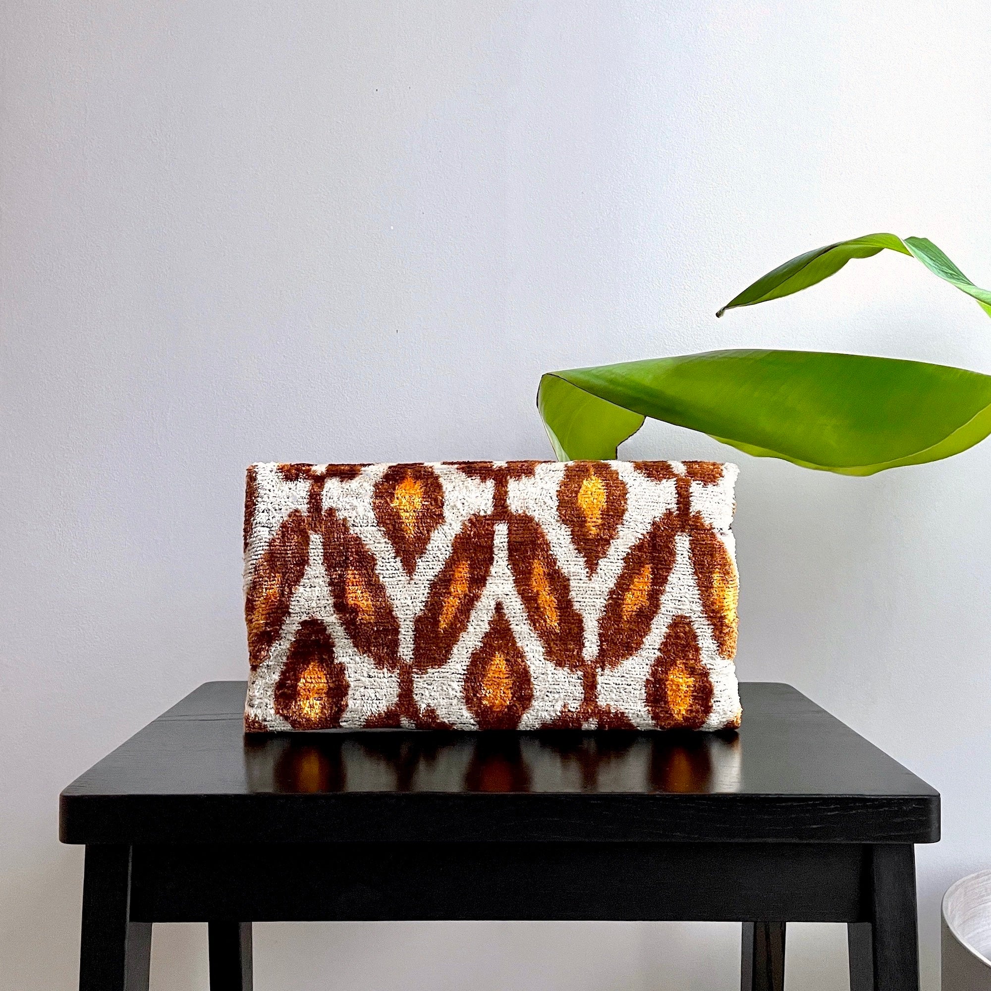 Stylish Ikat Print Clutch Bag - Elegant Roma Design Handbag for Women | Perfect for Evening Parties, Weddings & Special Occasions