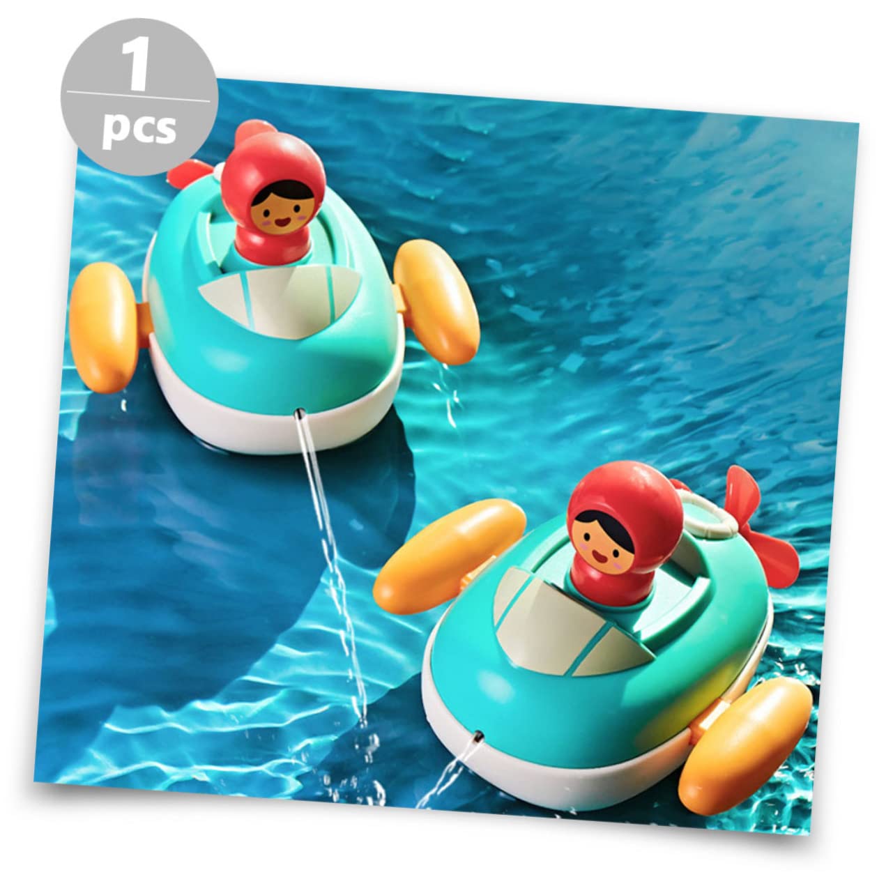 DRESSOOS Wind-Up Bath Toys for Kids - Fun Spring-Powered Bathtub & Pool Toys - Educational Plastic Water Play Toys for Toddlers - Perfect for Bath Time, Sensory Play & Learning Activities