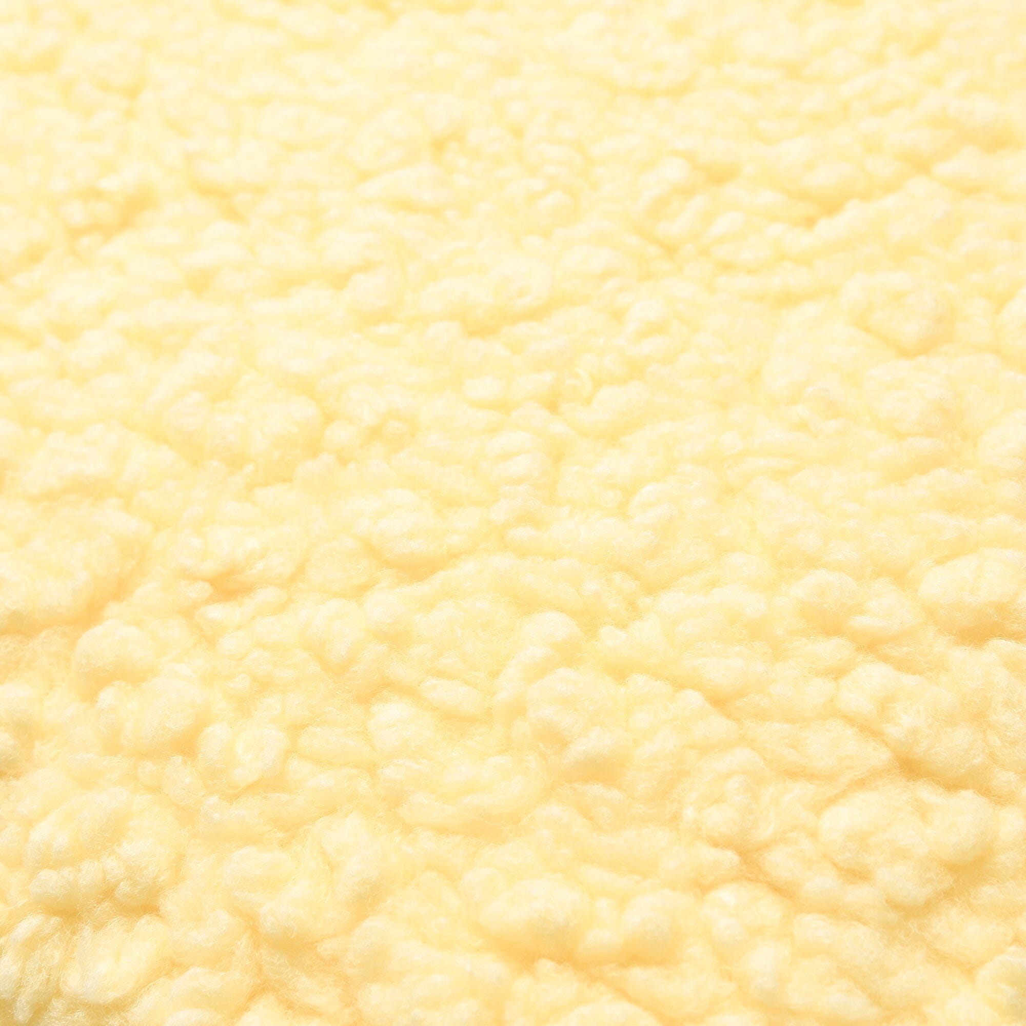 Premium 450x450 Boa Cushion Cover - Soft Light Yellow Pillow Case for Sofa, Bed & Home Decor - Breathable & Washable Fabric - Perfect for Living Room, Bedroom & Nursery