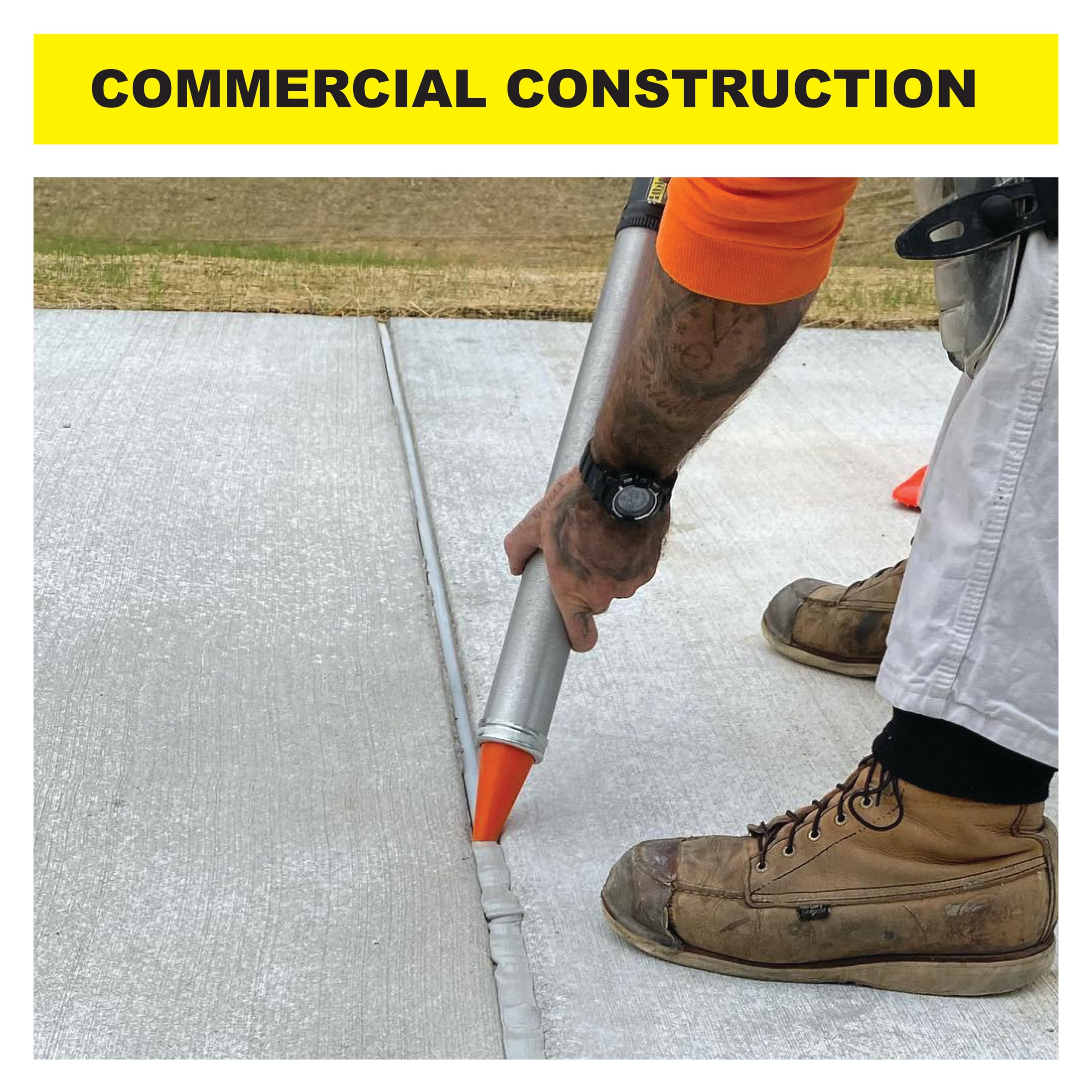 Albion DL-45-T17 Professional Heavy Duty Manual Caulking Gun - 20 oz Capacity with Metal Nozzle, Adapter & 3 Orange Cone Tips - Perfect for Construction, Sealant Application & DIY Home Projects