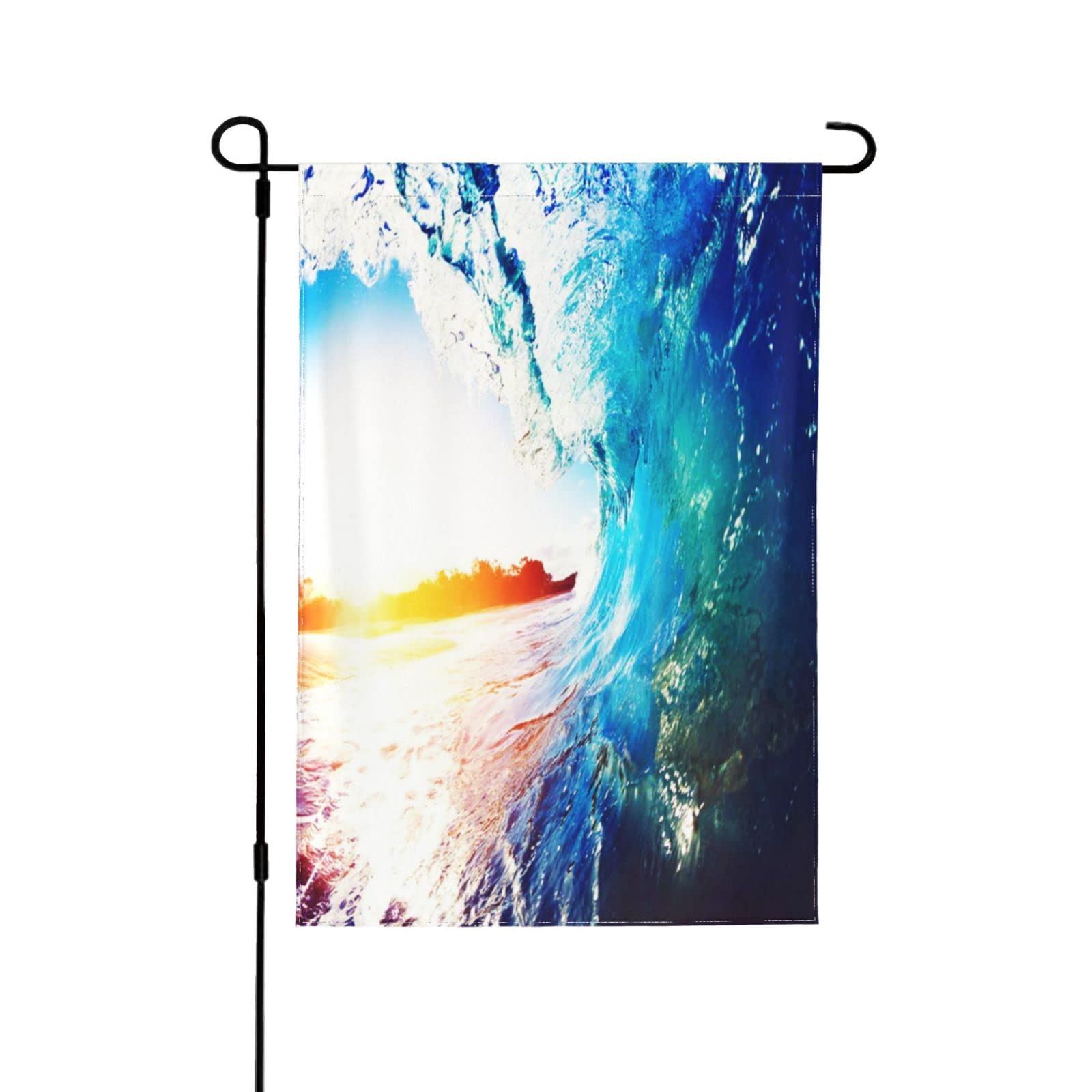 12 x 18 Inch Garden Flags - Beach Ocean Wave Crashing Design for Seasonal Farmhouse Yard Decor | Perfect for Outdoor Home, Patio, and Coastal Themed Gardens