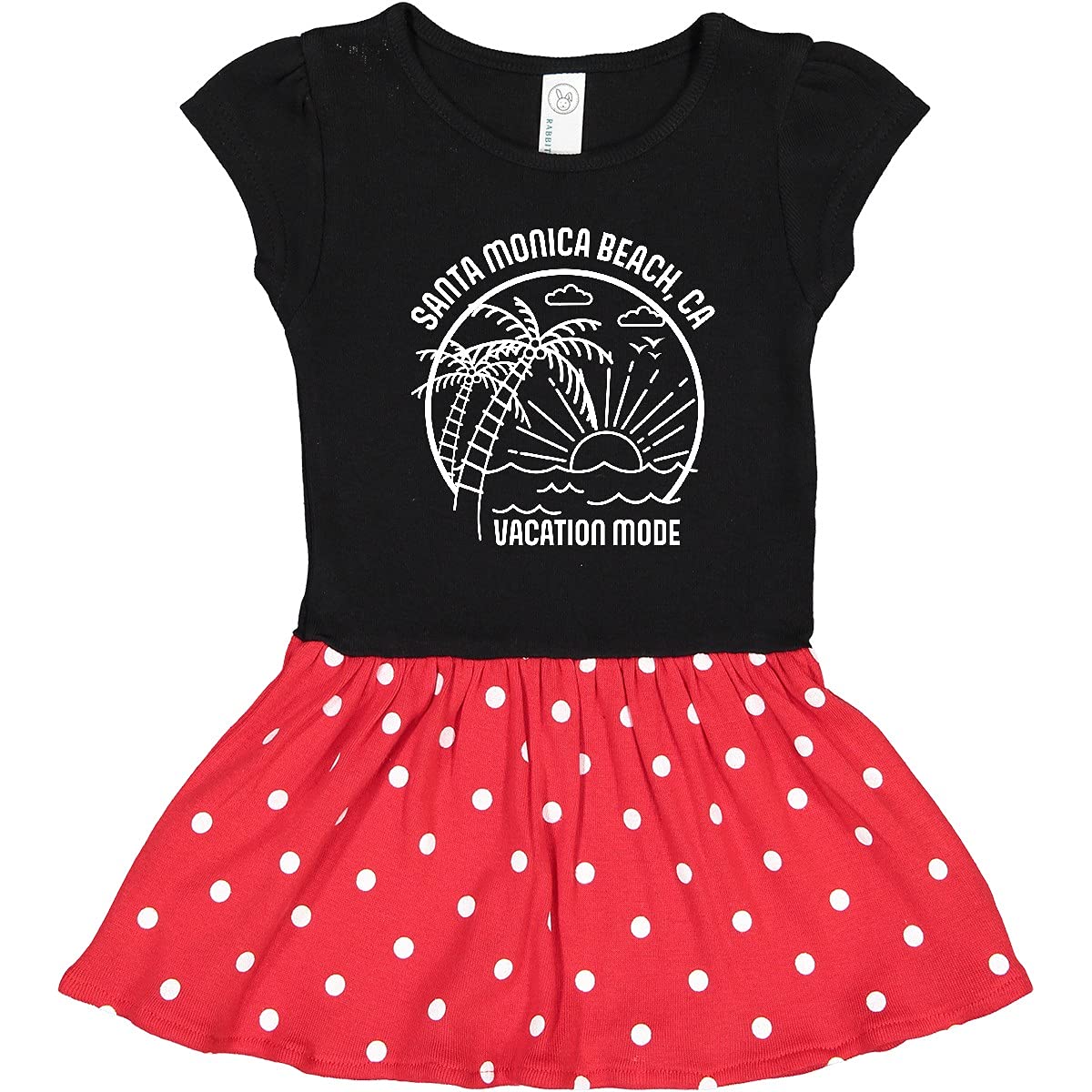 Inktastic Summer Vacation Mode Santa Monica Beach California Toddler Dress - Cute & Comfortable Outfit for Girls, Beach Trips, Family Vacations & Holiday Photos