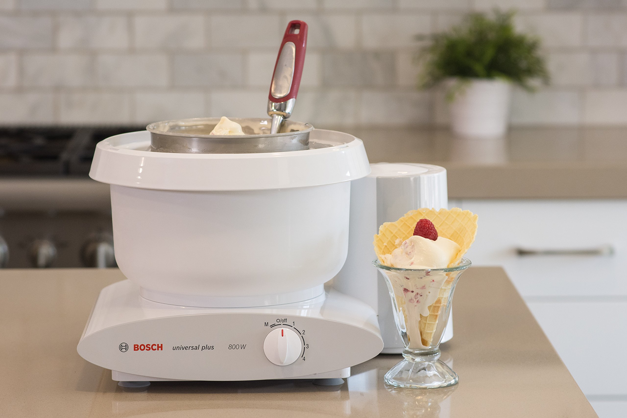 Bosch Universal Plus & NutriMill Artiste Ice Cream Maker Attachment - Homemade Frozen Yogurt & Gelato Maker for Kitchen Mixers | Perfect for Parties, Desserts & Family Treats