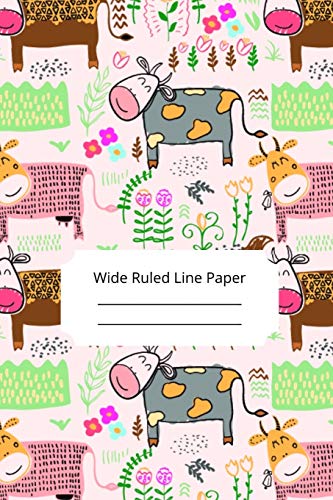 Farm Landscape Theme Art Wide Ruled Notebook Paper - Perfect for School, Journaling & Creative Writing | Nature-Inspired Stationery for Students & Artists