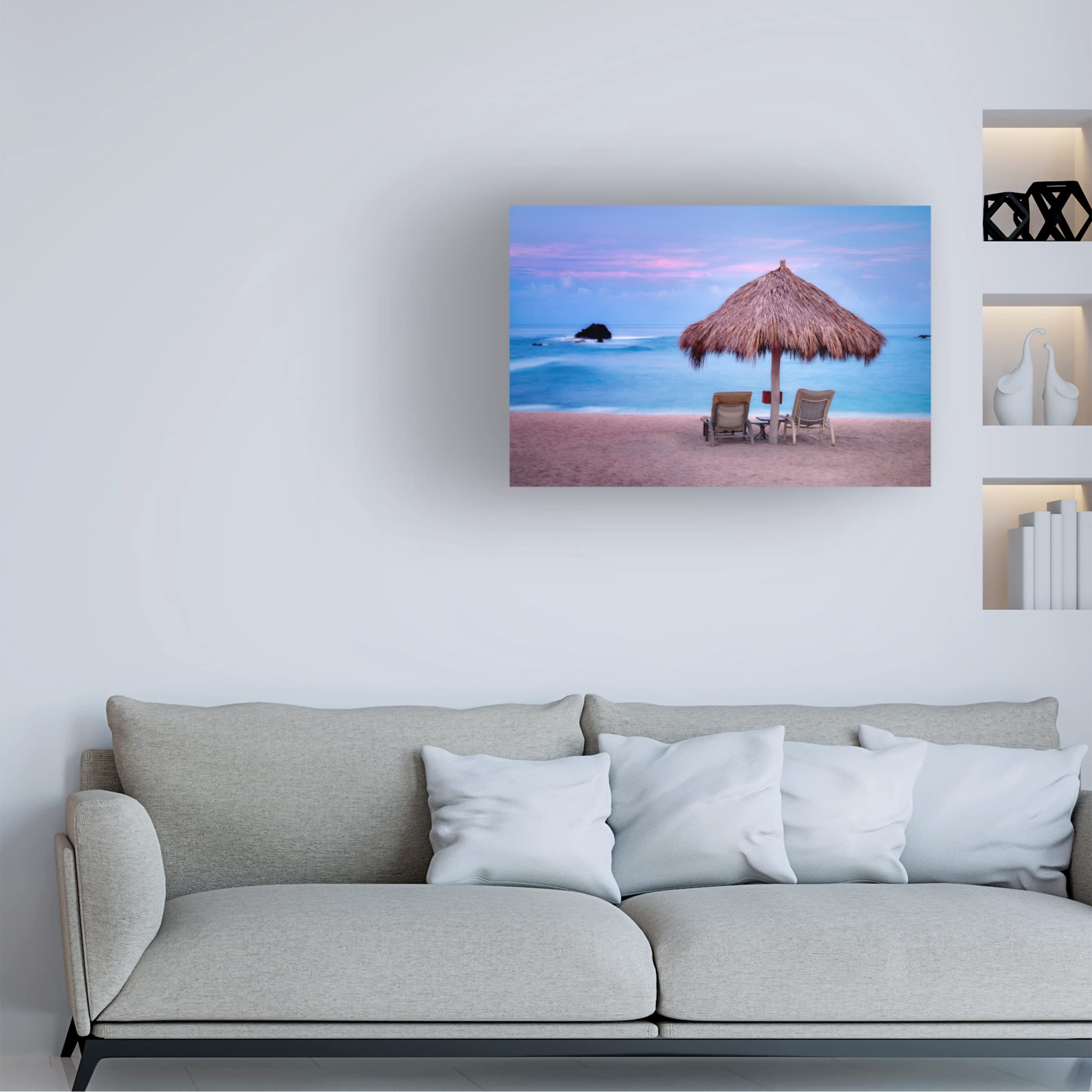 Dennis Frates 'Beach Chair 7' Canvas Wall Art Print - Coastal Decor for Living Room, Bedroom & Beach House - Premium Trademark Fine Art Collection