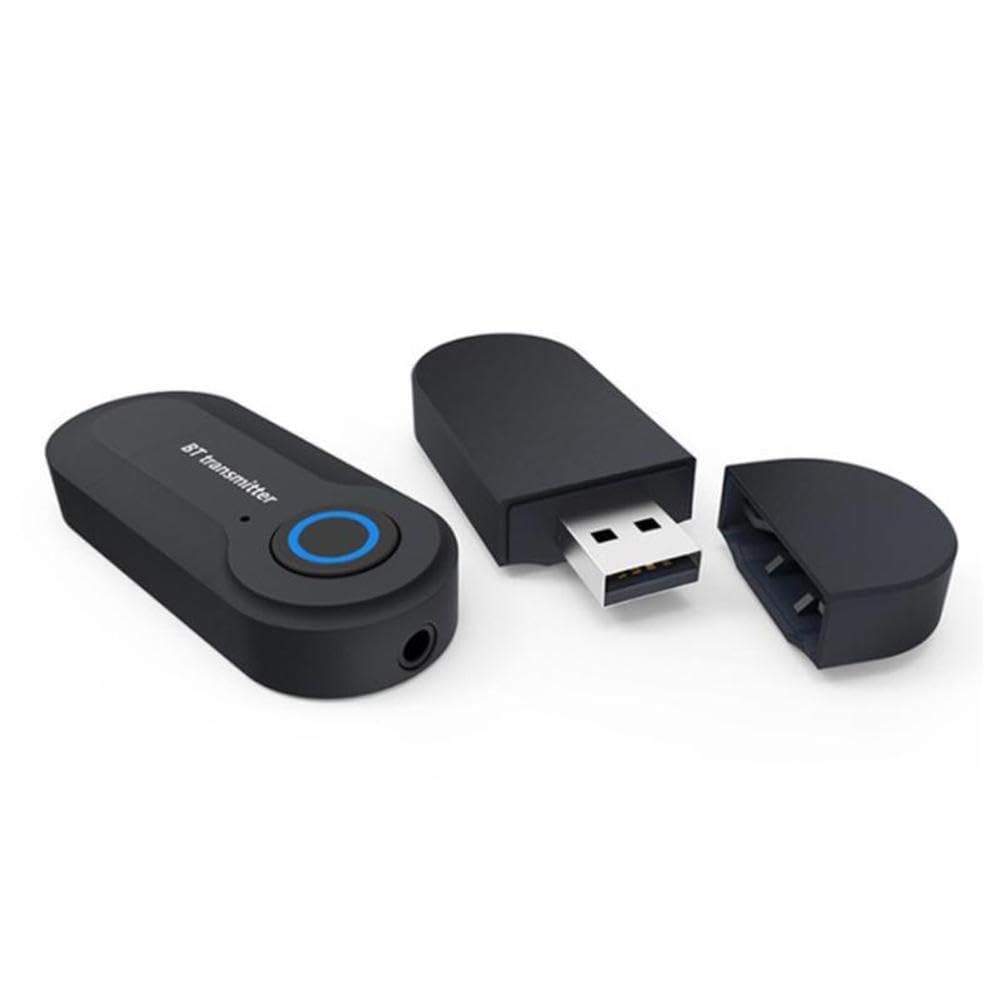 Wireless Bluetooth 5.0 Transmitter for TV, Car, Airplane - Portable Stereo Audio Adapter with 3.5mm & RCA Connections - Compatible with Headphones, Speakers, Home Theater Systems | Perfect for Travel, Gaming & Home Entertainment