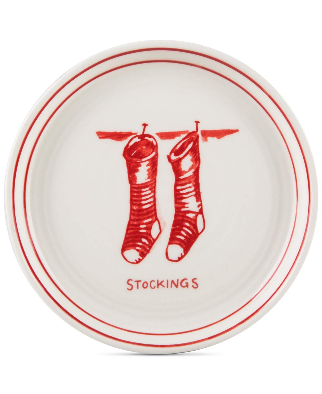 Molly Hatch Stockings Canape Plate - Elegant Appetizer Serving Dish for Holiday Parties, Christmas Dinner & Home Decor - Home Essentials
