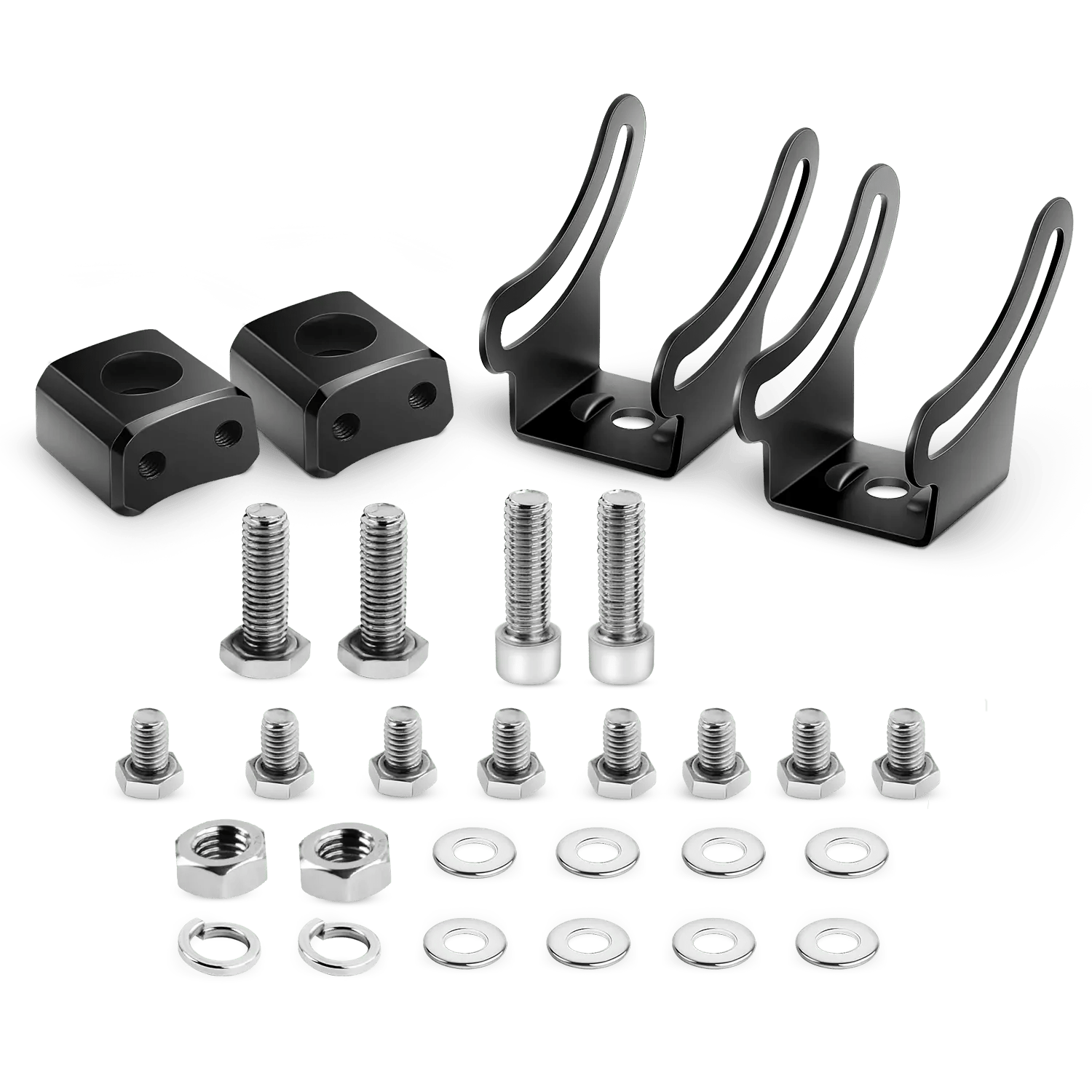 Universal Slide Mount Base Brackets (Pair) - Heavy Duty Adjustable TV Mounting Kit for Flat Screen TVs - Perfect for Living Room, Bedroom, or Office Setup