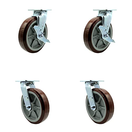 4 Swivel w/2 Brakes & 4 Swivel Locks