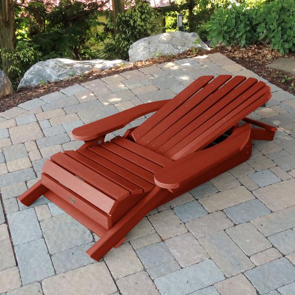 King Hamilton Folding & Reclining Adirondack Outdoor Chair - Patio, Lawn, Garden & Poolside Relaxation - Weather-Resistant Comfort for Backyard, Deck & Camping
