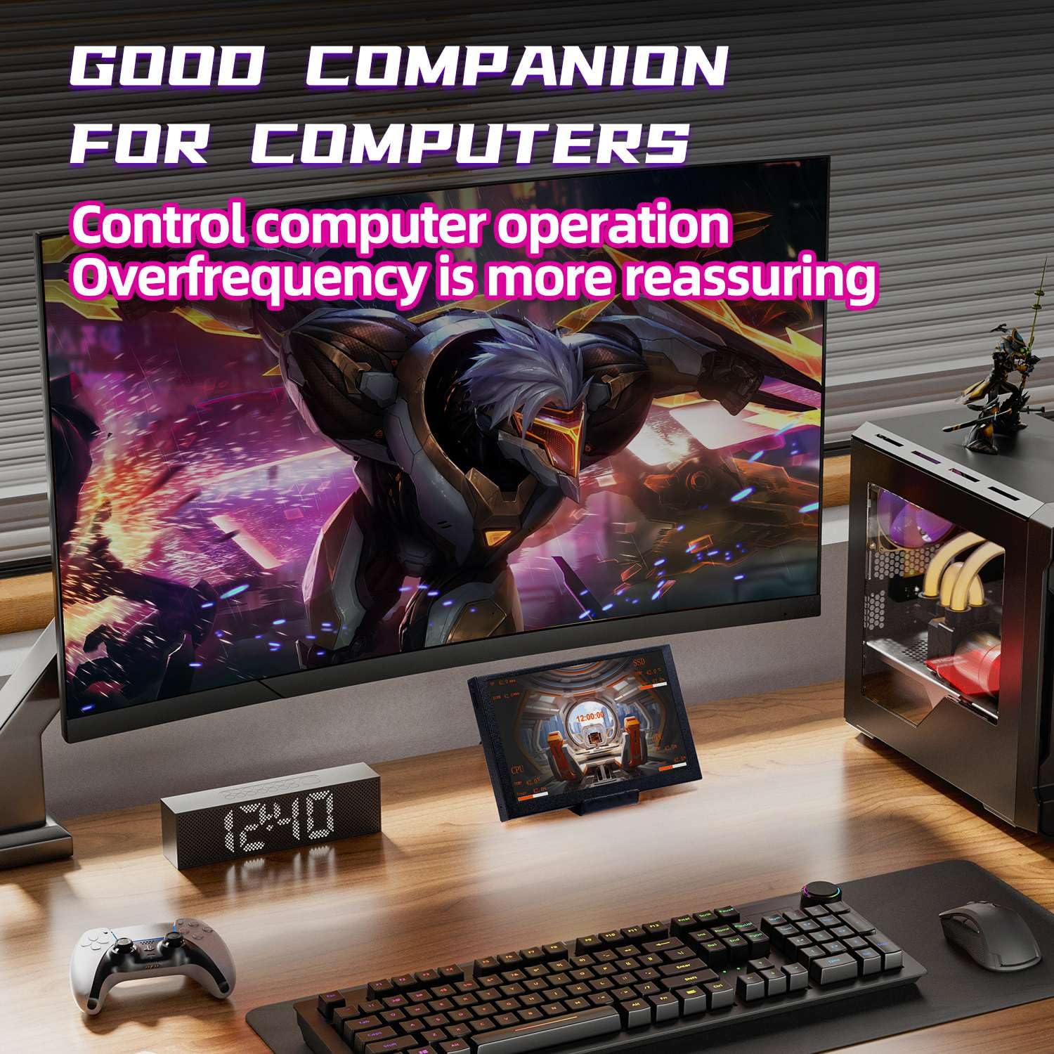 5 Inch IPS LCD Monitor Screen - AIDA64 Driver Control Panel for ITX PC Case | Easy Installation | Secondary Display for Gaming, Coding & Workstations