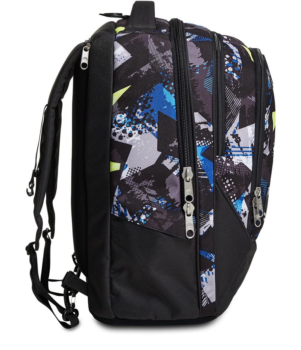 Zaino Trolley 2-Wheel Jet Black Backpack for Travel & School