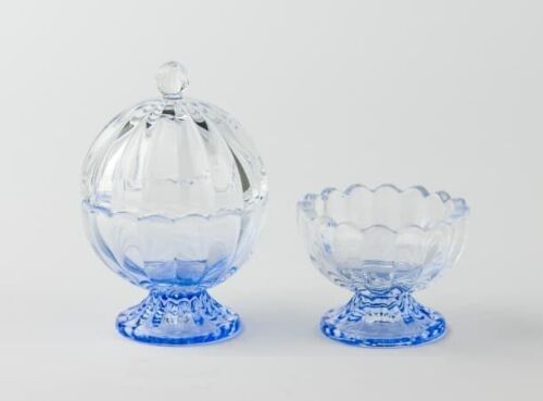 SGI Soka Gakkai Clear Glass Blue Altar Set - Buddhist Home Shrine for Meditation & Spiritual Practice