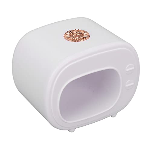Mini UV LED Nail Lamp - 4 Beads Fast Drying Portable Gel Polish Curing Light for Salon & Home Manicure | Soft Lighting & Compact Design (White)