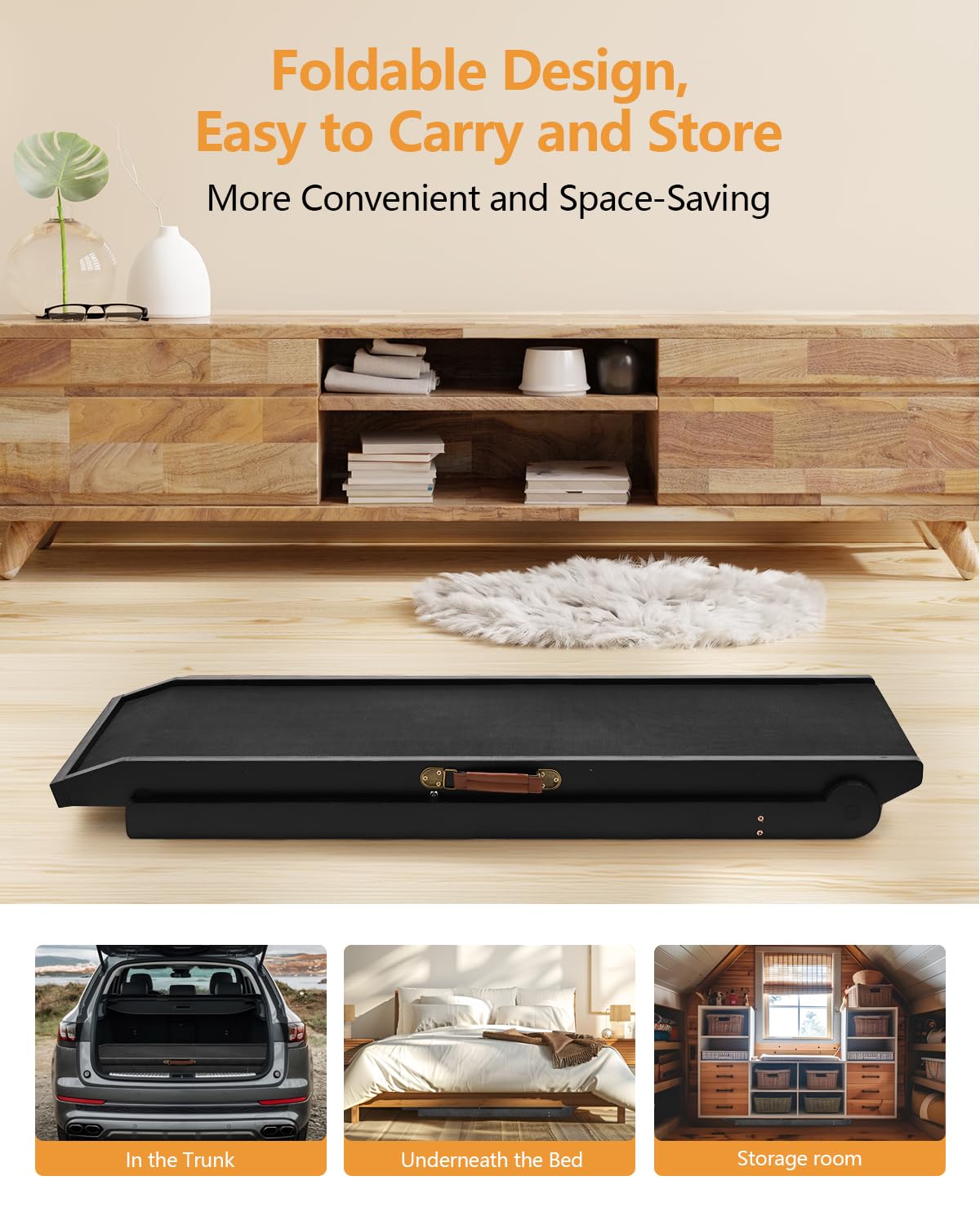Adjustable Dog Ramp for Bed & Couch - Foldable Pet Ramp for Small Medium Large Dogs & Cats - Wooden Furniture Ramp with Height Adjustment 15