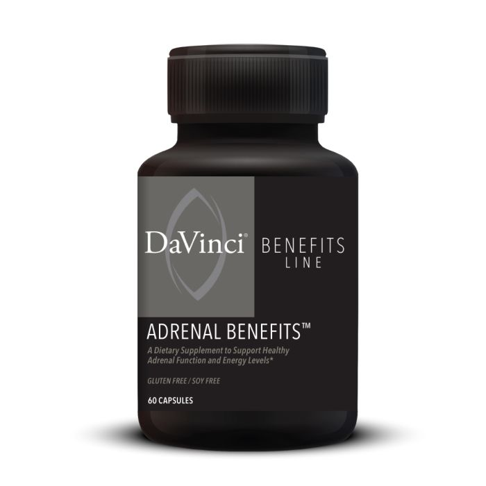 Davinci Labs Adrenal Benefits Supplement - Natural Adrenal Support for Stress Relief & Energy Boost - Supports Healthy Cortisol Levels - Perfect for Busy Professionals & Students
