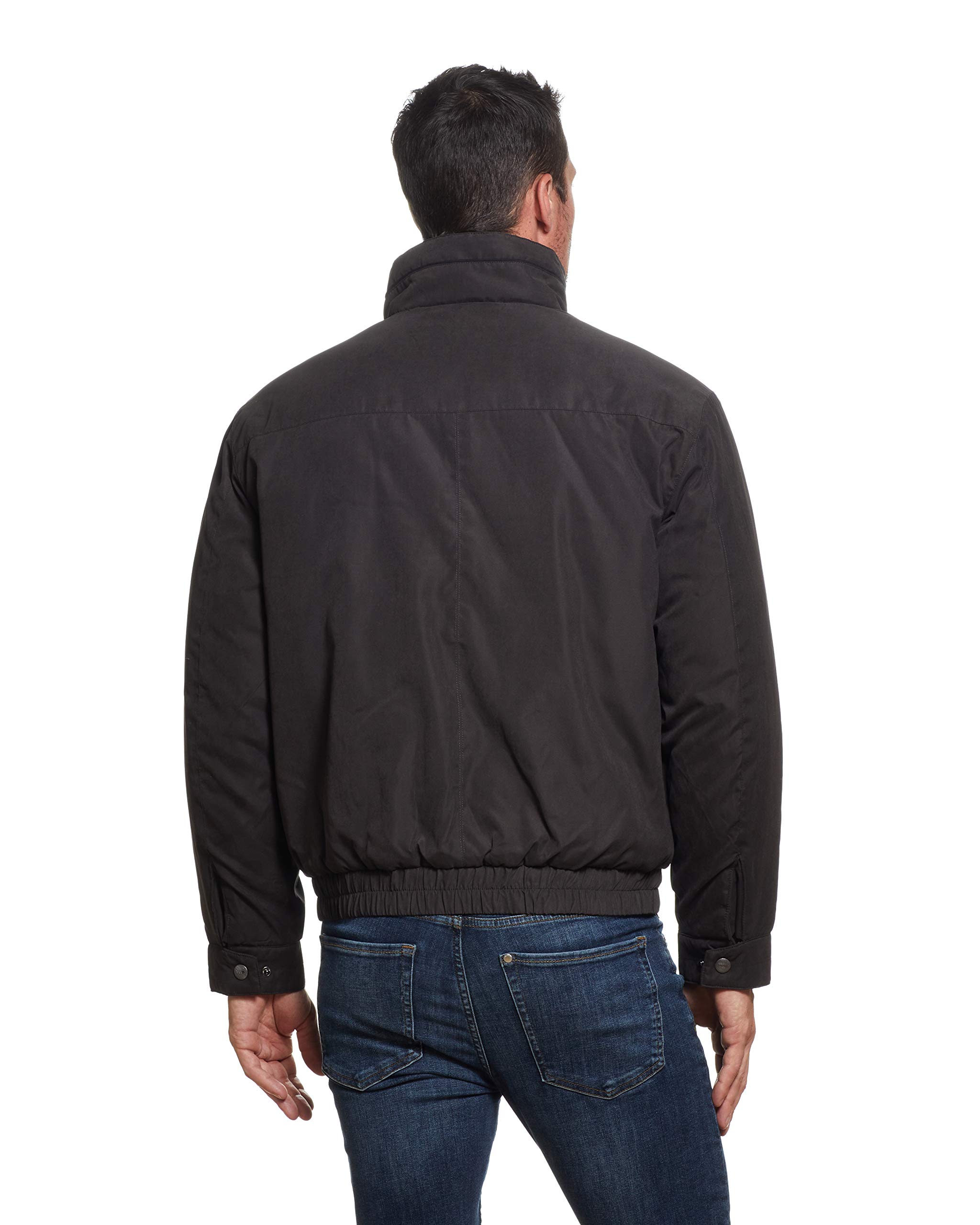 Men's Lightweight Micro-Suede Water Resistant Bomber Jacket - Windproof & Weatherproof Outerwear for Casual Wear, Travel & Outdoor Activities