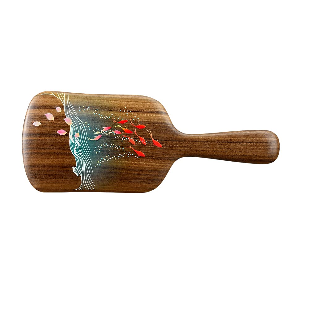 Natural Wooden Hair Brush for Curly Hair - Detangling & Styling Comb for Frizz Control - Perfect for Daily Hair Care & Salon Use
