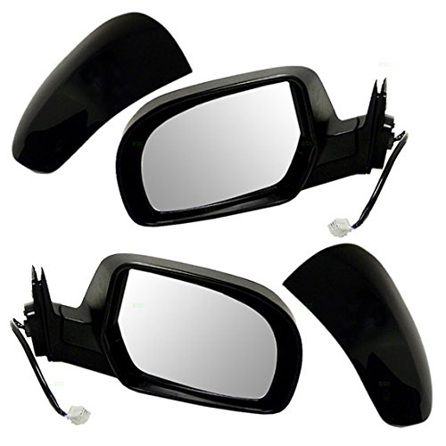 Brock Replacement Power Side View Mirrors for 2011-2014 Subaru Legacy Outback - Driver & Passenger Side with Smooth & Textured Covers (Part# 91036AJ13A & 91036AJ12B) | Perfect for Parking Assistance and Blind Spot Visibility