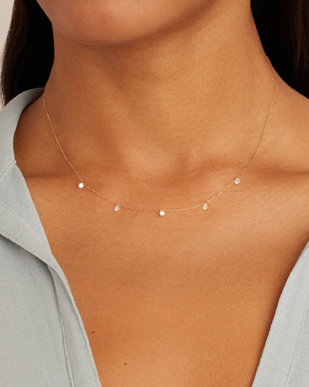 Floating Diamond Pendant Necklace for Women - Elegant Layered Chain Jewelry Gift for Birthday, Anniversary & Valentine's Day | Perfect for Parties, Date Nights & Special Occasions
