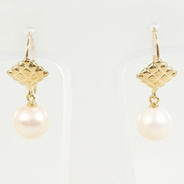18K Yellow Gold Pearl Earrings for Women - Elegant Stud Earrings with Real Pearls - Perfect for Weddings, Parties & Special Occasions