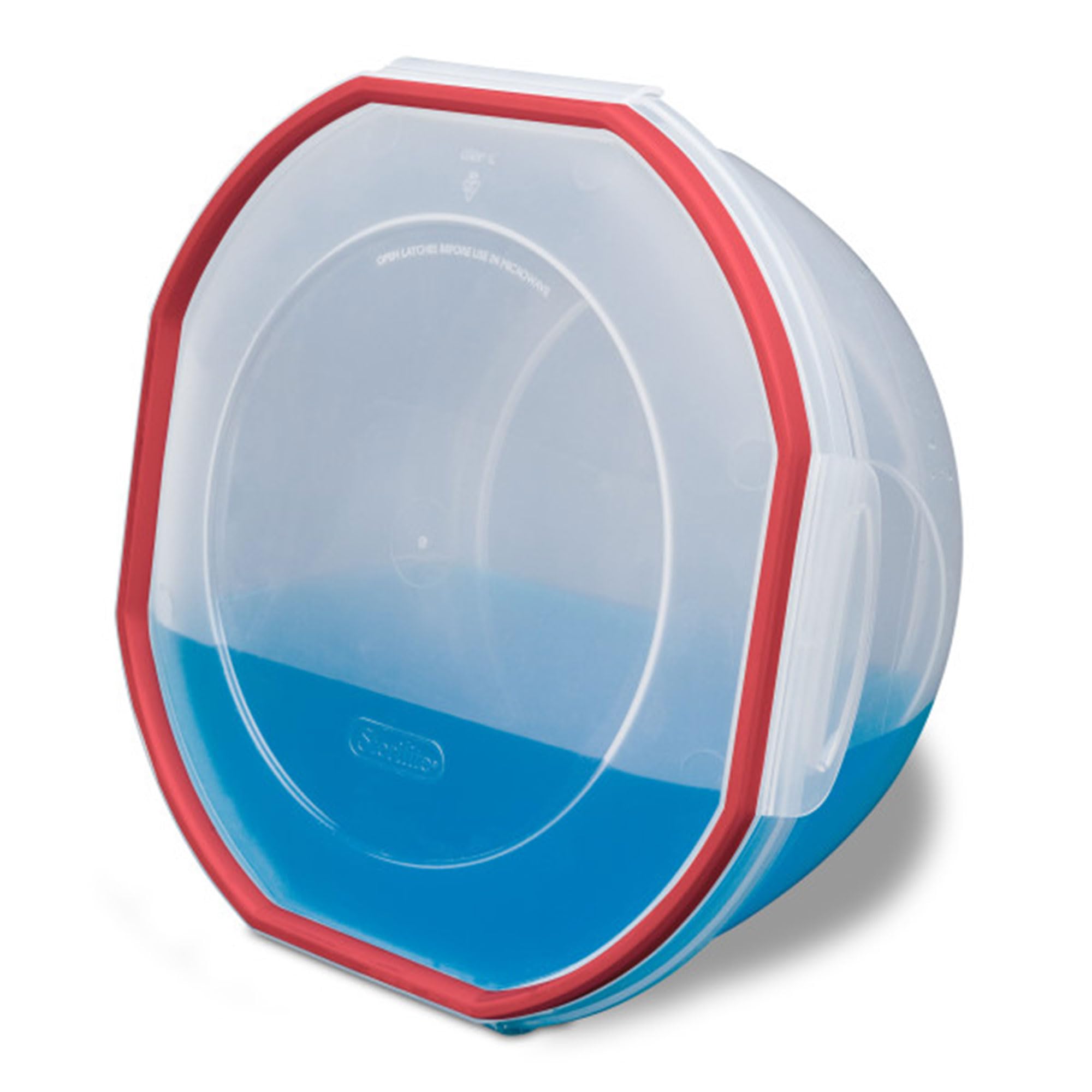 Sterilite Ultra-Seal 4.7 Qt Airtight Food Storage Containers with Latching Lids - 12-Pack Clear Microwave & Dishwasher Safe Bowls with Red Gasket for Meal Prep, Leftovers & Pantry Organization