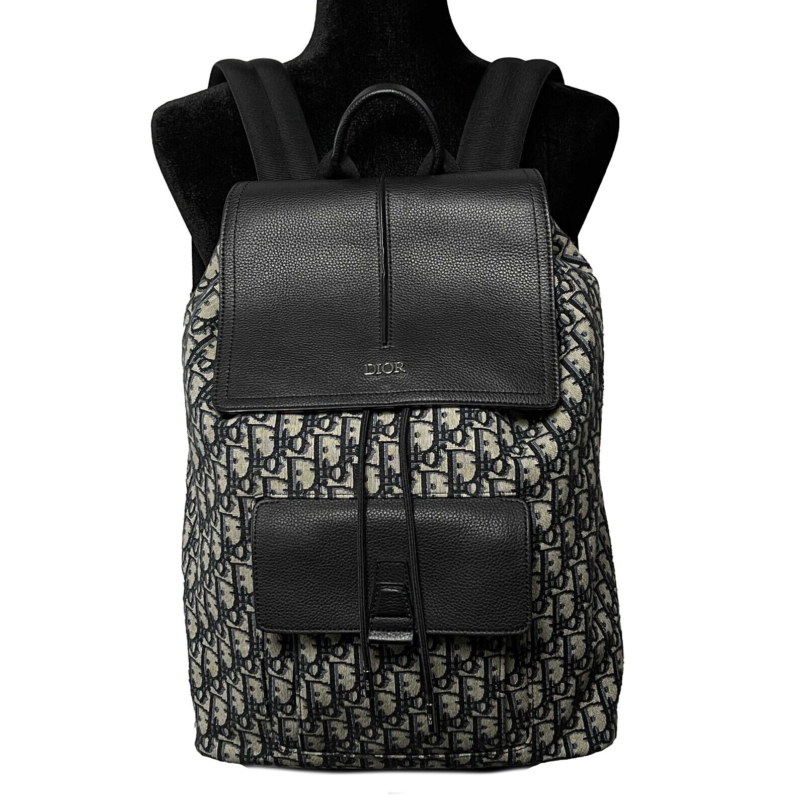 DIOR Motion Backpack - Oblique Jacquard Grained Calfskin Leather Luxury Backpack for Women | Perfect for Travel, Work & Everyday Use