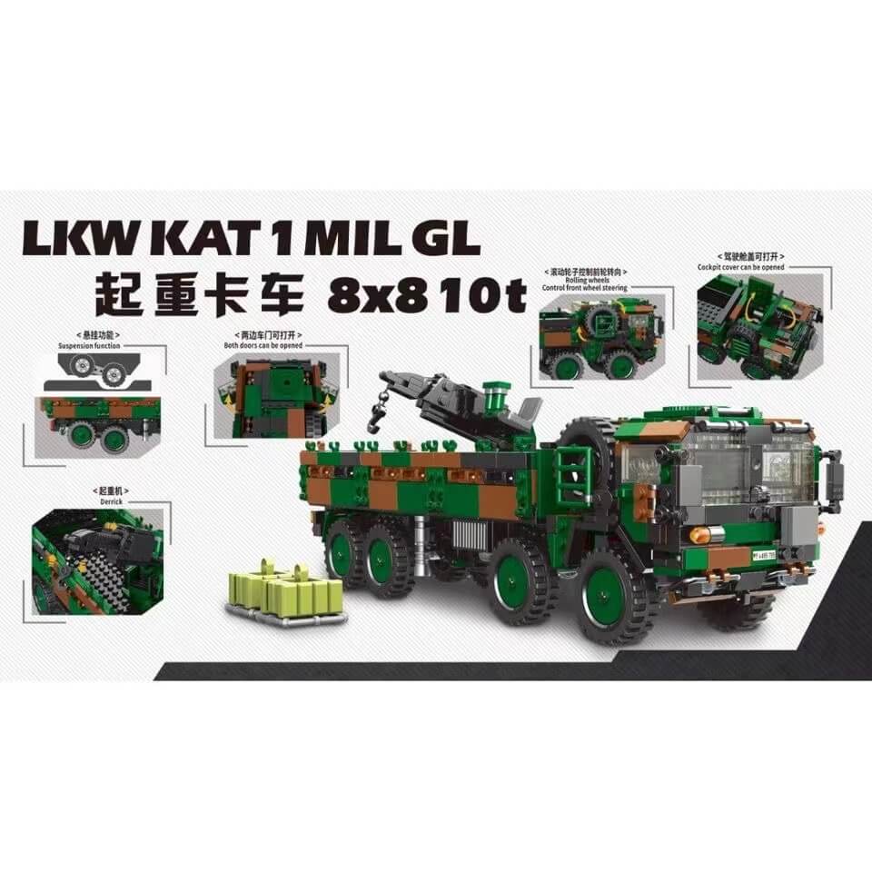 XINGBAO XB 06052 1:32 Scale Military Truck Model - Diecast Collectible Vehicle for Display & Gift (Battlefield Scene, Military Collection, Model Showcase)