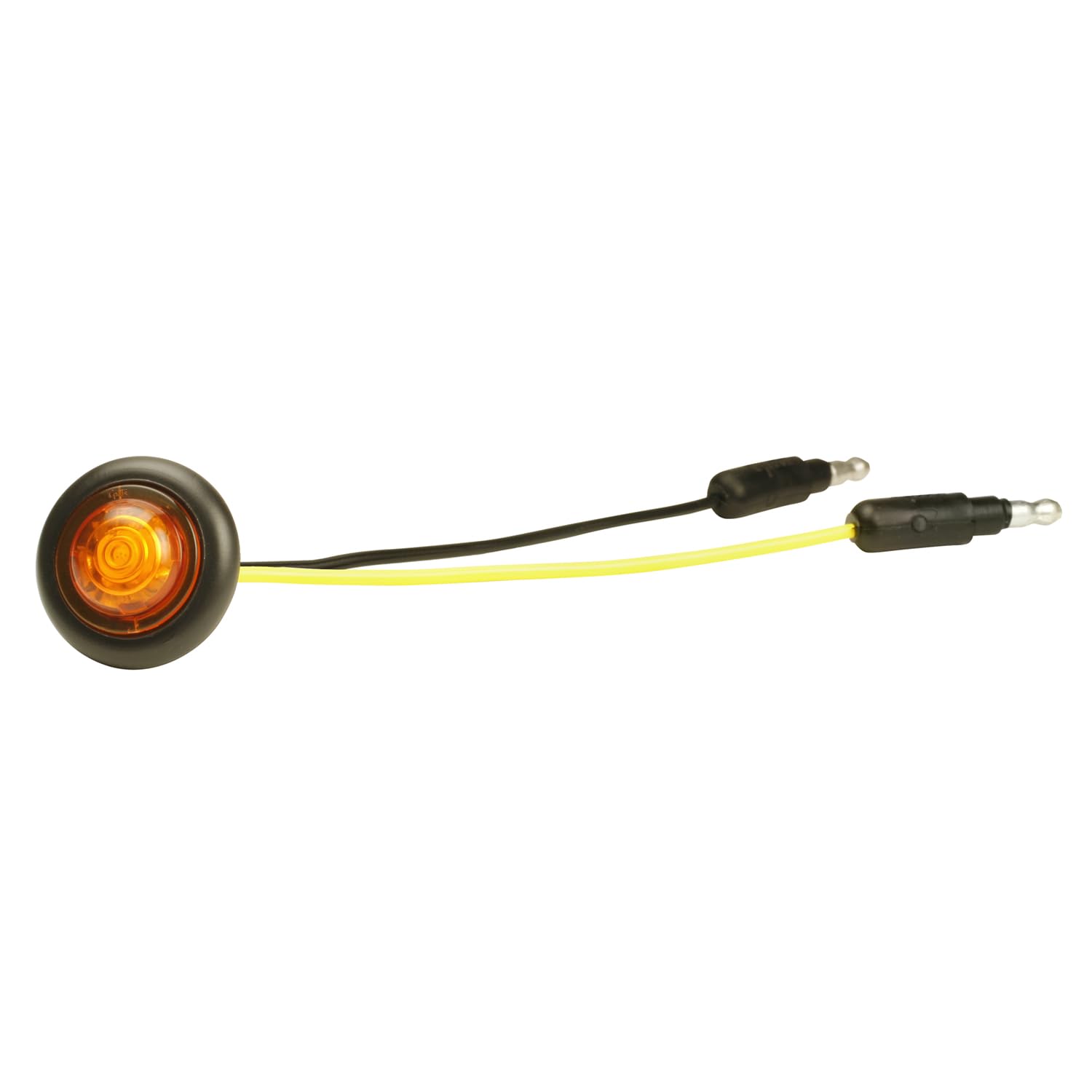 49333 Yellow MicroNova Dot LED Clearance Marker Light with Grommet Mount - Waterproof Truck Trailer Safety Lights for Semi, RV, Boat & Off-Road Vehicles