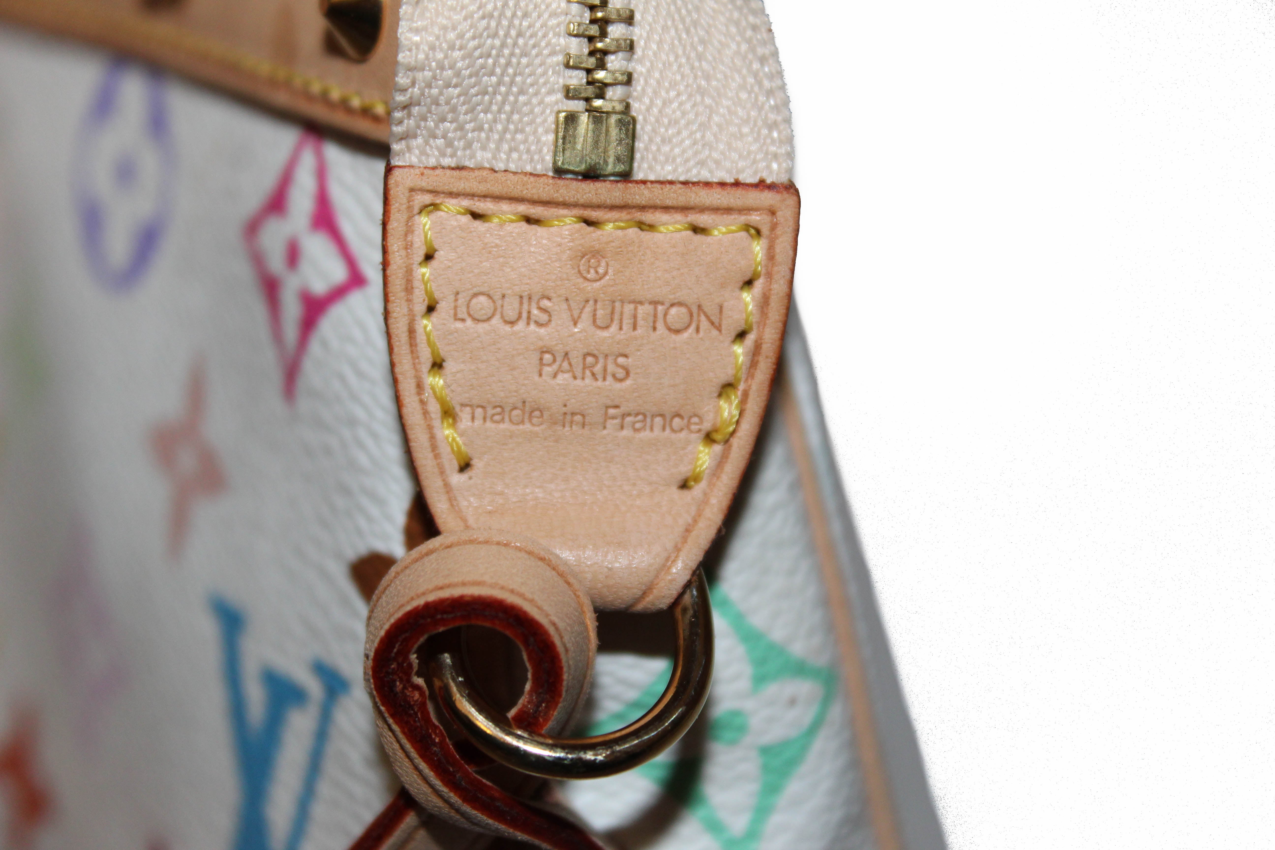 Authentic Louis Vuitton White Multicolor Pochette Handbag for Women - Stylish Crossbody Purse for Daily Use, Travel & Special Occasions