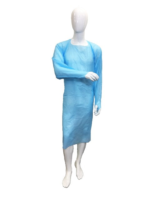 Disposable Plastic PPE Gowns - Pack of 10 | Medical Protective Coveralls for Healthcare Workers & Essential Workers | Ideal for Hospitals, Clinics & Home Care Use