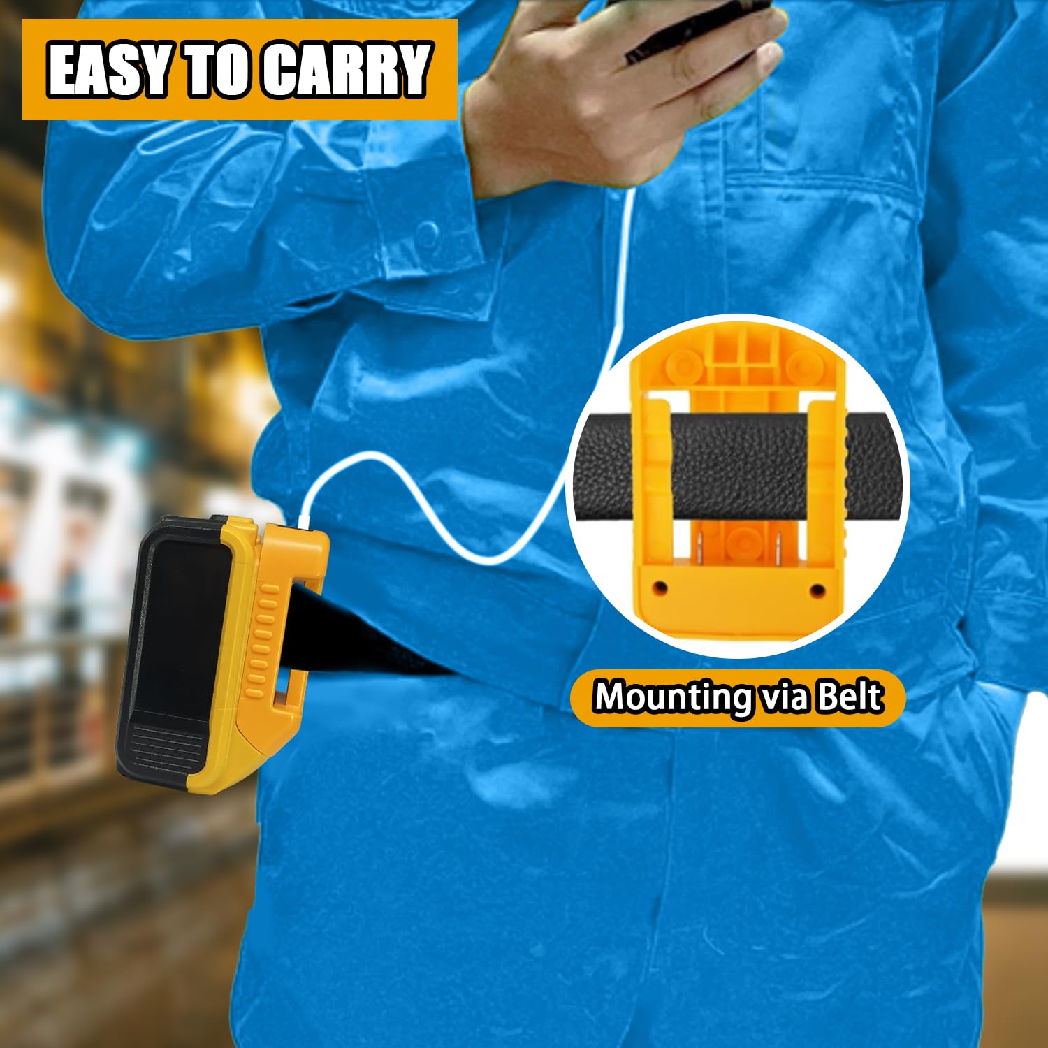 2-Pack USB Charger Adapter for Dewalt 20V/60V Battery - Fast Charging with USB-A & USB-C Ports (2.1A) - Power Tool Battery to USB Converter - Perfect for Job Sites, Camping & Emergency Power Backup (Adapter Only)