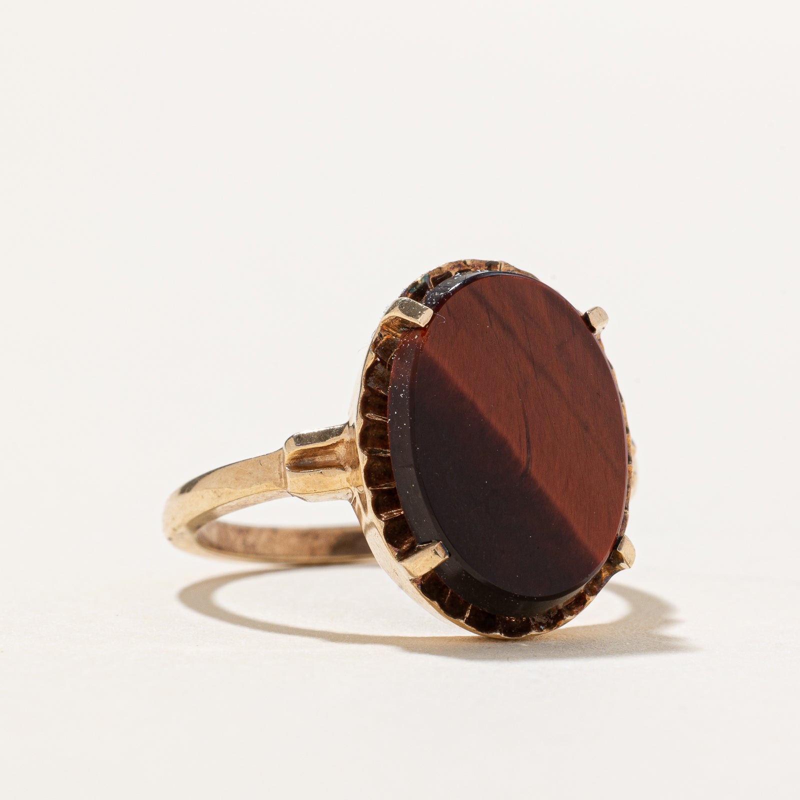 Stunning 3.35ct Tiger's Eye Cocktail Ring - Size 6 | Elegant Statement Jewelry for Women | Perfect for Evening Parties, Date Nights & Special Occasions