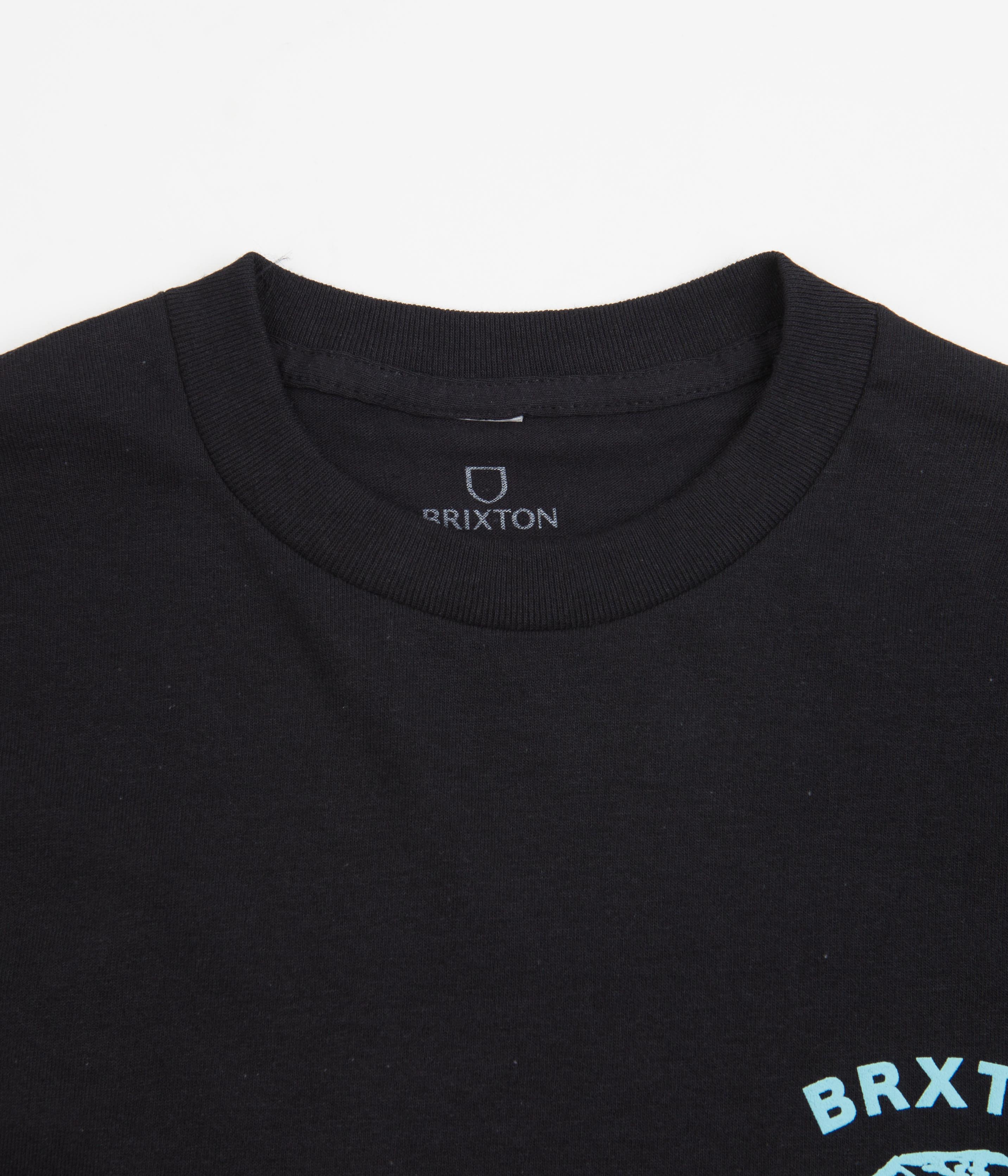 Brixton Drive Thru T-Shirt for Men - Classic Black Cotton Tee - Casual Streetwear for Everyday Wear & Road Trips