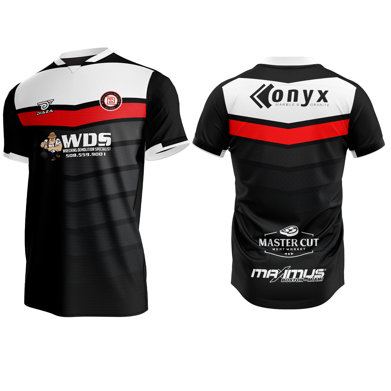 Boston Athletic Soccer Player Black Jersey - Men's Sports Jersey for Soccer, Training & Fan Wear - Perfect for Games, Practice & Casual Outfits