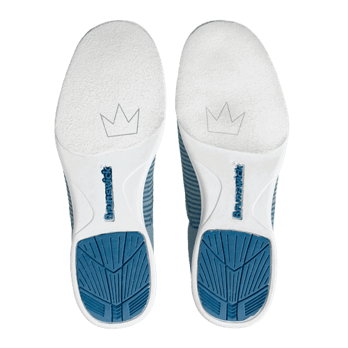 Brunswick Women's Twisted Knit Steel Blue Bowling Shoes - Lightweight & Comfortable for League Play & Casual Bowling - Perfect for Bowling Enthusiasts & Beginners