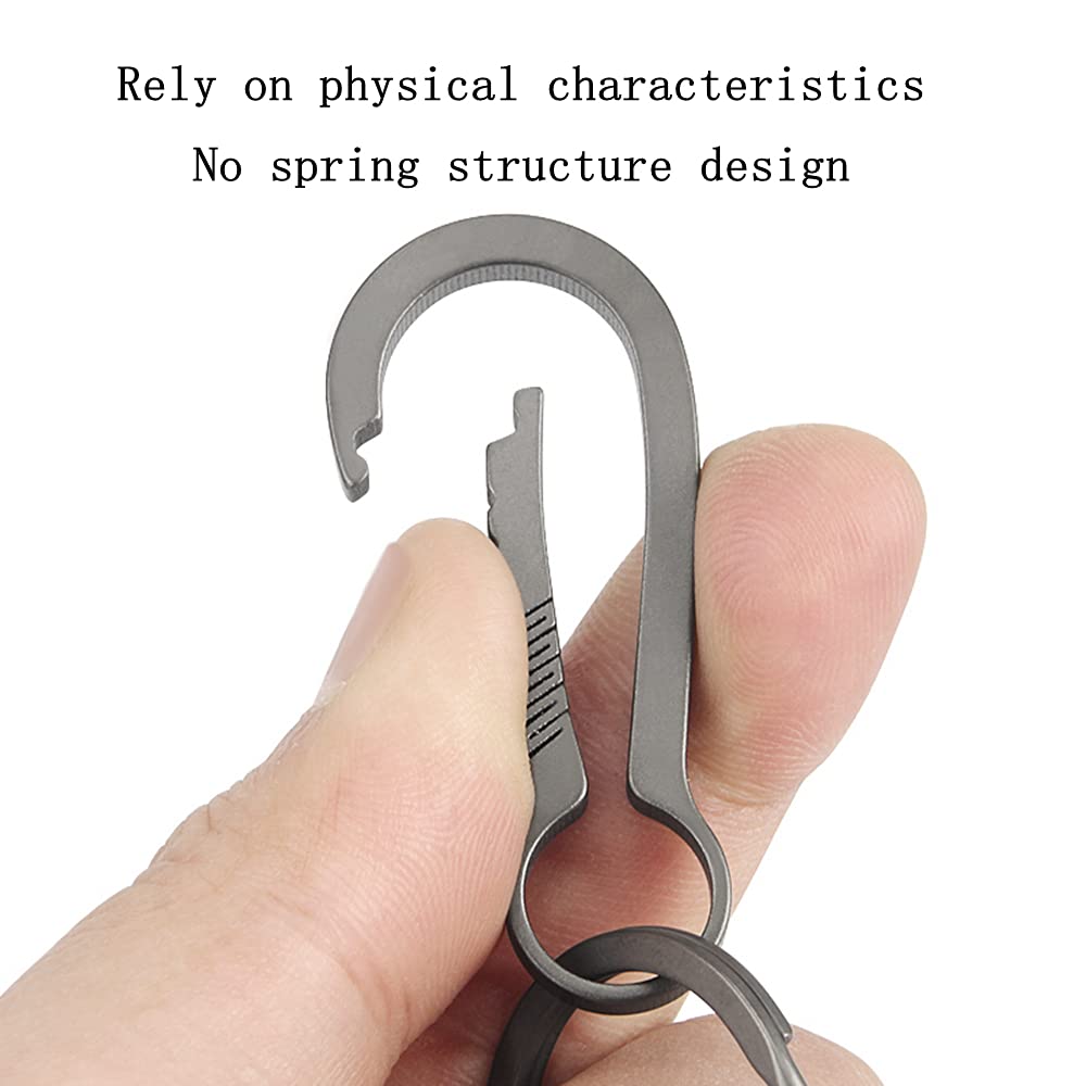 Titanium Carabiner Key Chain - Quick Release for Men & Women - Outdoor & Travel