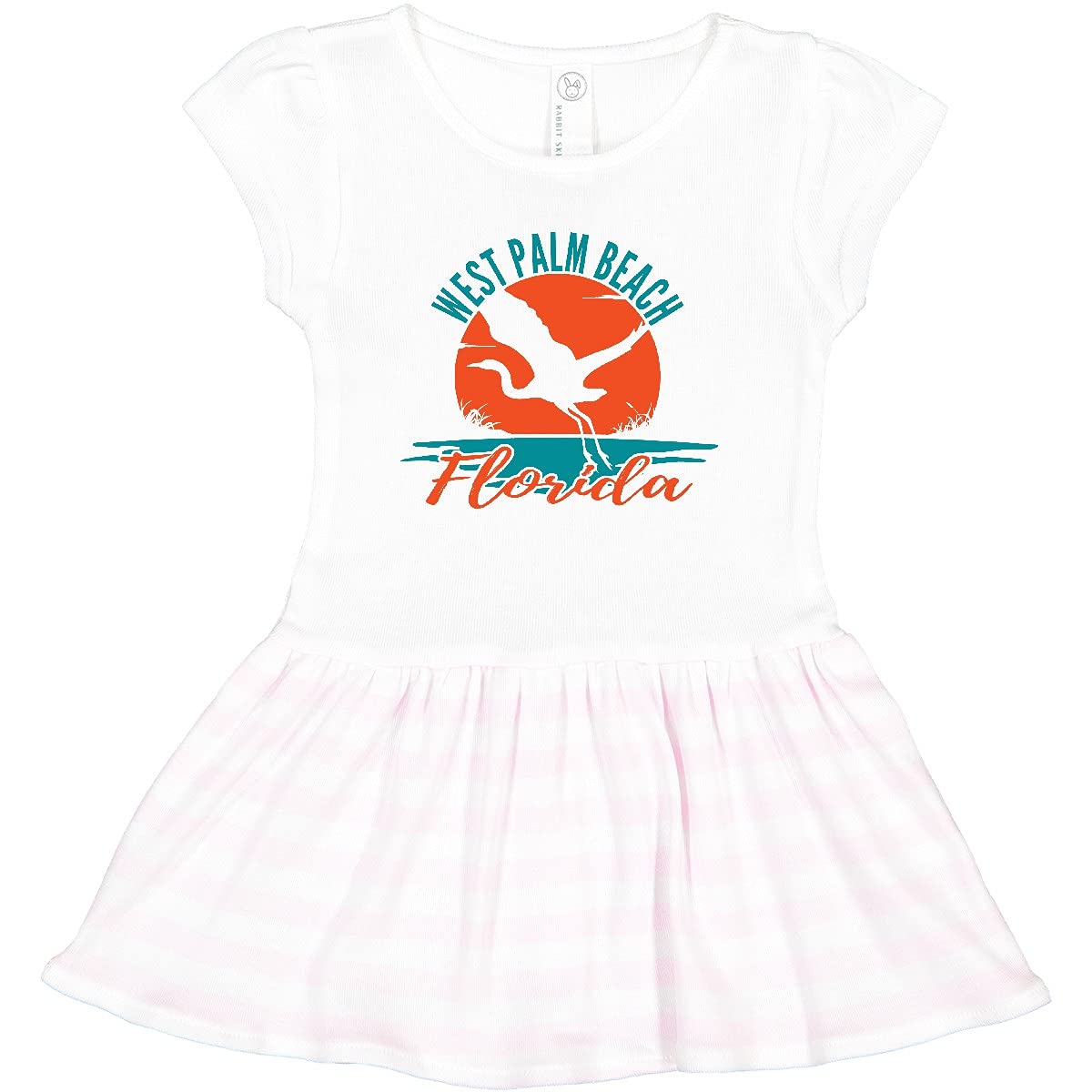 Inktastic West Palm Beach Florida Vacation Toddler Dress - Cute Summer Outfit for Girls, Beach Travel & Family Holiday Outing
