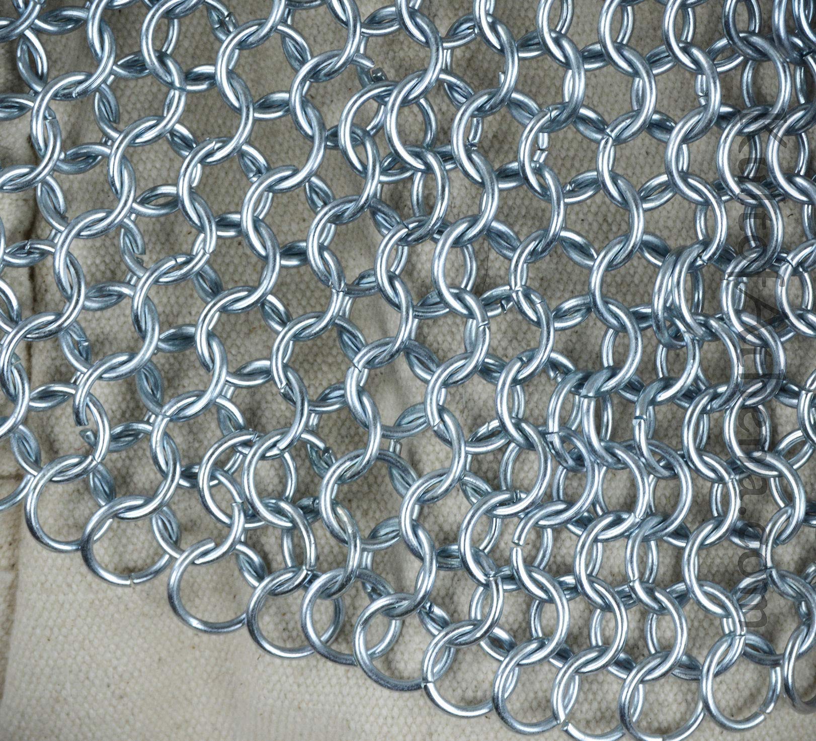 Premium Stainless Steel Chainmail Scrubber for Cast Iron Skillets, Pans & Dutch Ovens - 3.9