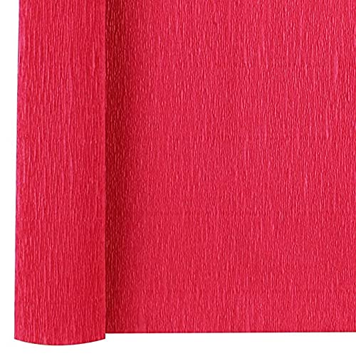 Just Flowers® Premium Red Crepe Paper & Duplex Paper Rolls - 8ft Length x 20in Width (2 Pack) for DIY Flower Arrangements, Party Decorations, and Craft Projects