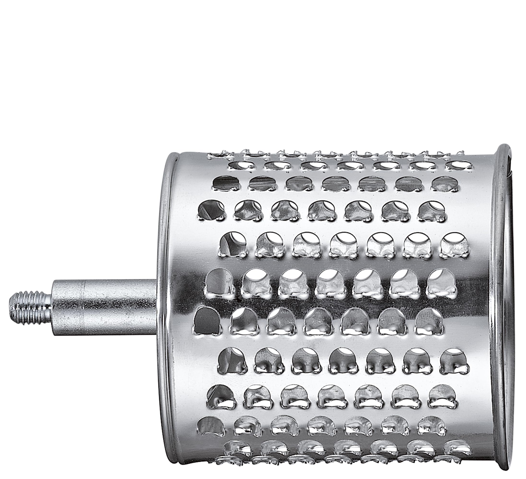Zassenhaus Classic Manual Kitchen Grater - Stainless Steel Drum Grater with Beech Wood Handle, Suction Base, 2 Grating Drums & Pestle - Perfect for Grating Cheese, Slicing Vegetables, and Preparing Fresh Ingredients for Salads, Pasta, and Baking