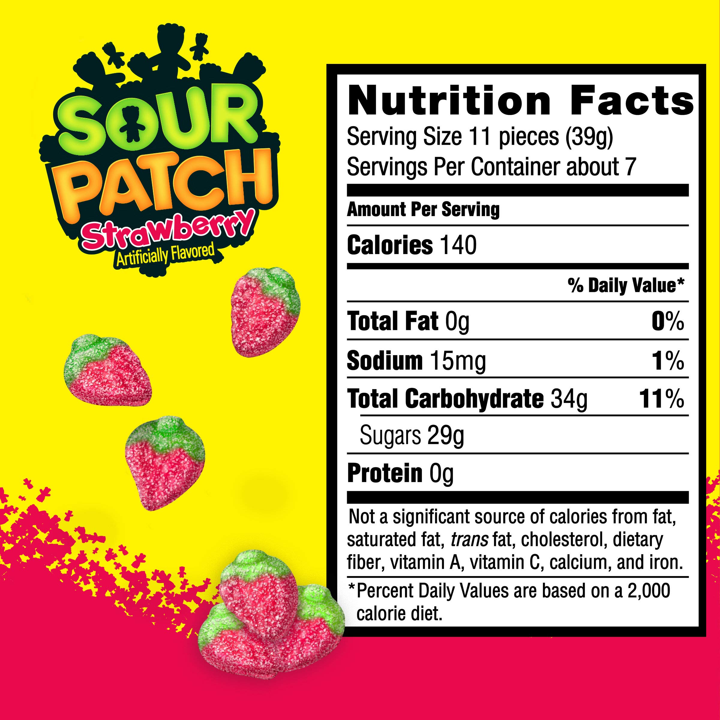Sour Patch Kids Strawberry Soft & Chewy Candy - 10 oz Bag | Sweet & Tangy Treat for Parties, Movies & Snacking