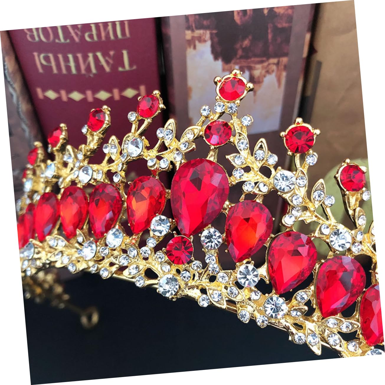 Elegant Baroque Rhinestone Tiara Crown - Bridal Wedding Headpiece for Bride, Princess, Fairy & Queen | Perfect for Weddings, Birthdays, Pageants & Costume Parties