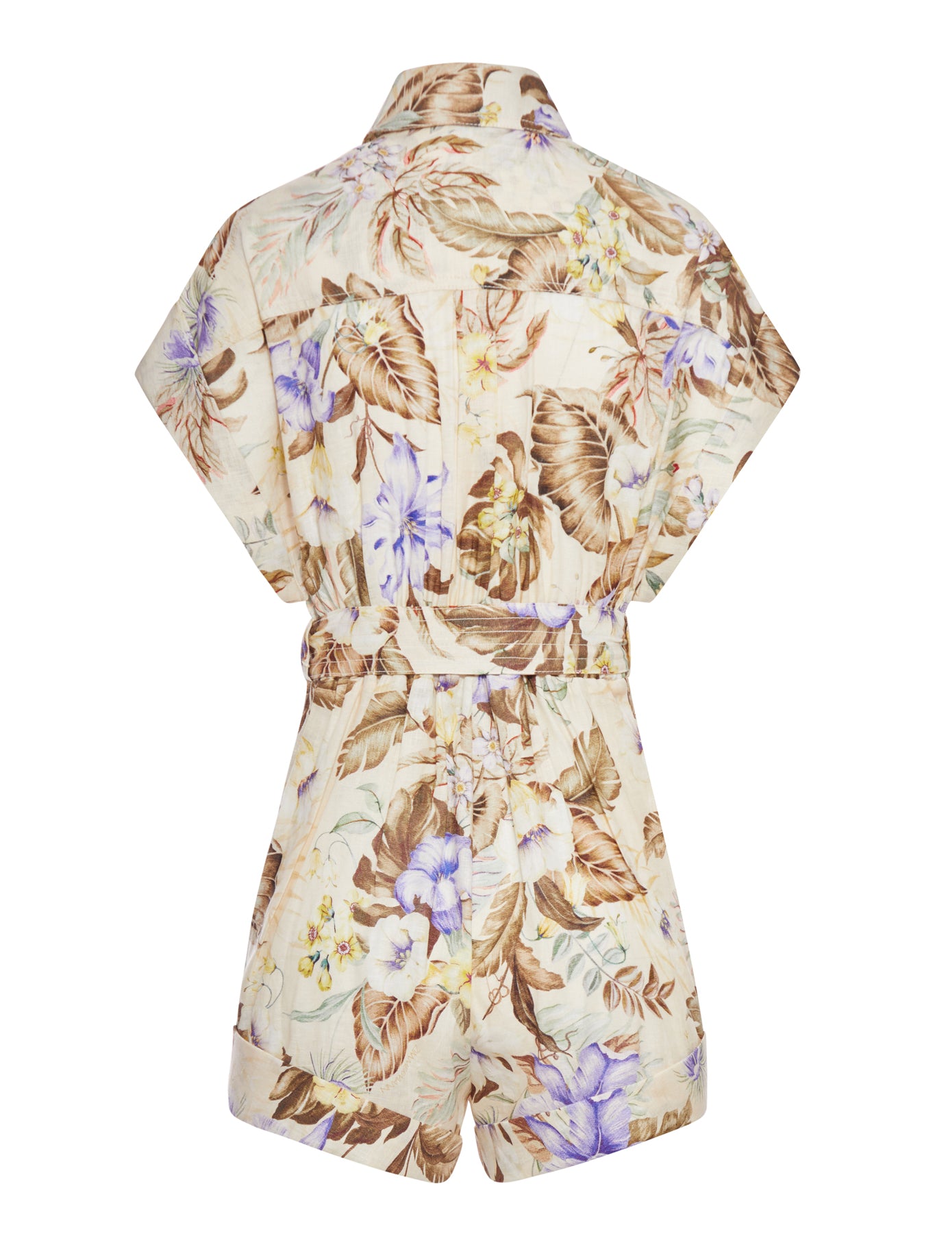 Floral Linen Jumpsuit for Women - Summer Boho Romper with Pockets | Perfect for Beach Vacations, Music Festivals & Casual Outings