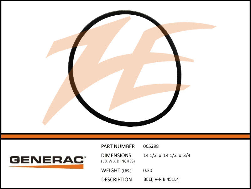 0C5298 V-Ribbed Belt 451L4 - High-Performance Replacement Belt for Automotive & Industrial Applications