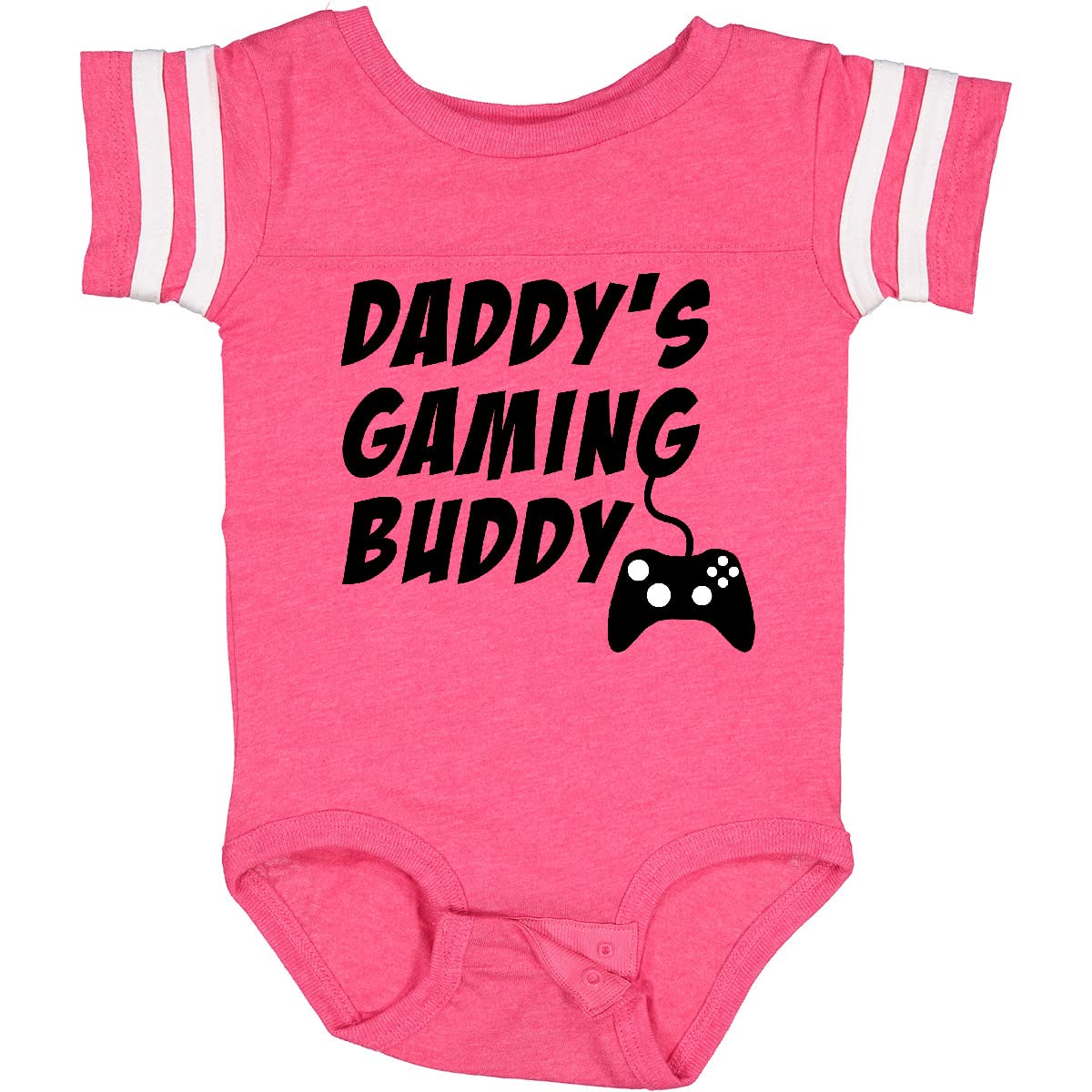 Inktastic Daddy's Gaming Buddy with Controller Baby Bodysuit - Cute Gamer Onesie for Newborns & Infants - Perfect Gift for Gamer Dads & Baby Showers