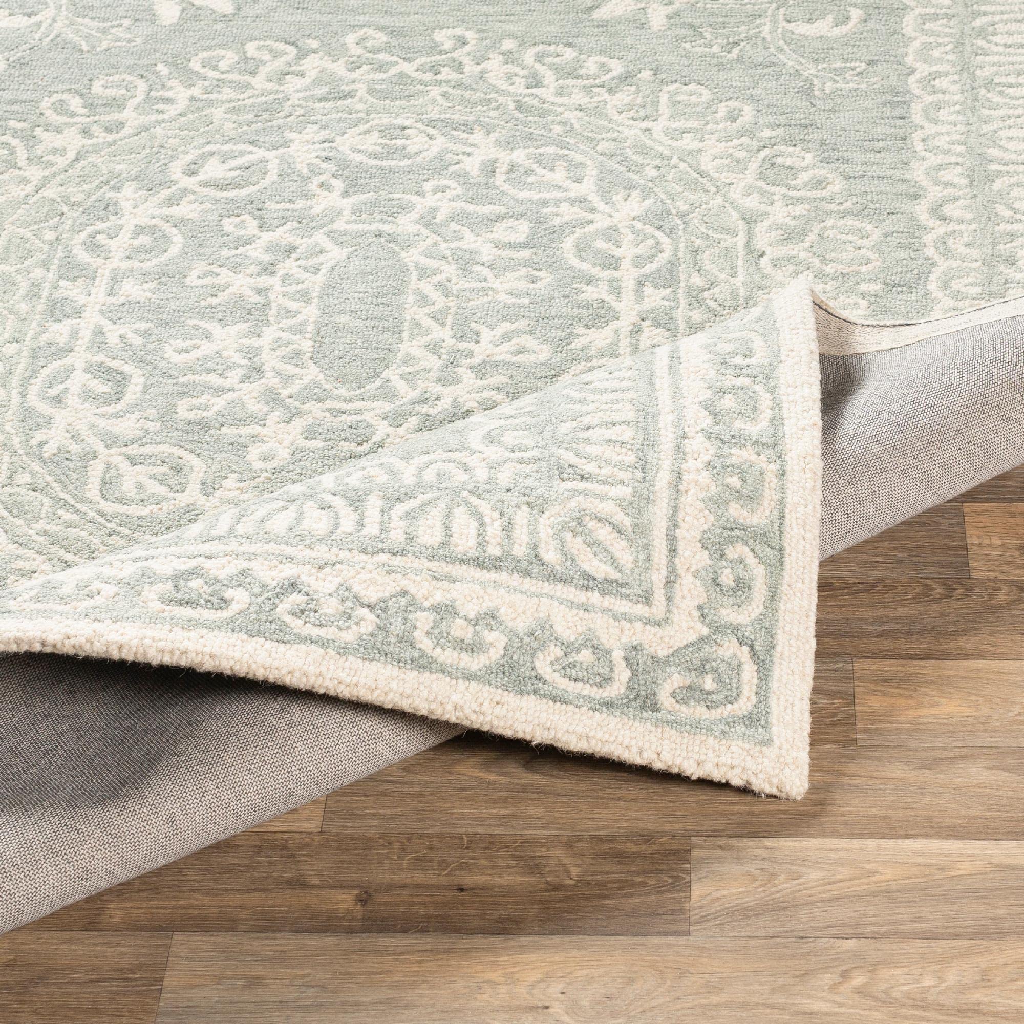 Mark&Day 2x3 Feet Wool Area Rug - Traditional Venekoten Sea Foam Design, Soft Cream Grey Carpet for Living Room, Bedroom, Kitchen - Perfect for Cozy Home Decor & High Traffic Areas (2' x 3')