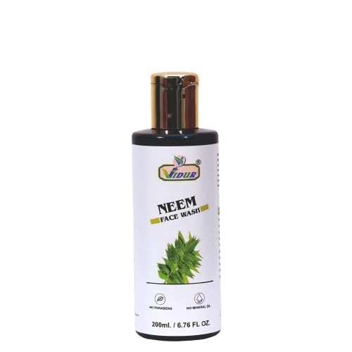 VIDUR Pure Neem Purifying Face Wash for Clear Skin - 200ml | Natural Acne Treatment & Oil Control | Daily Skincare for Men & Women | Perfect for Sensitive & Oily Skin Types
