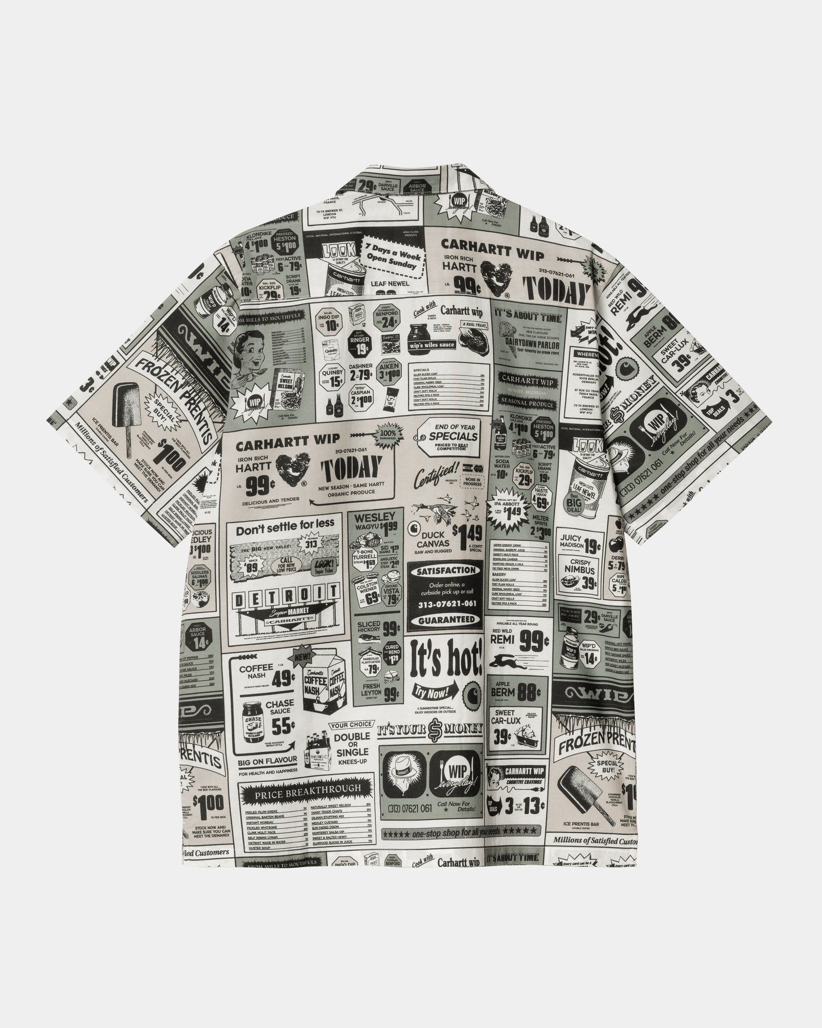 Stylish Neutral Print Shirt for Men & Women - Comfortable Casual Button-Up Top for Everyday Wear, Office & Outings